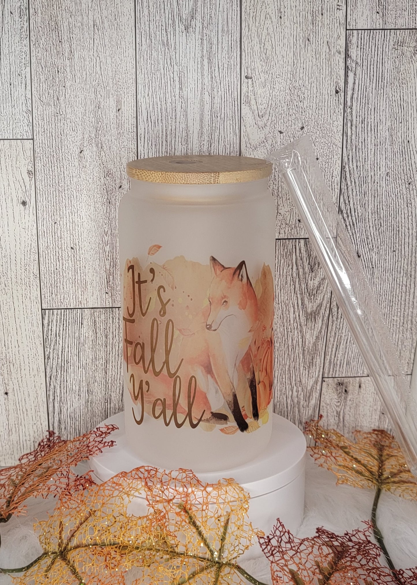 It's Fall Ya'll Glass Tumbler -16oz