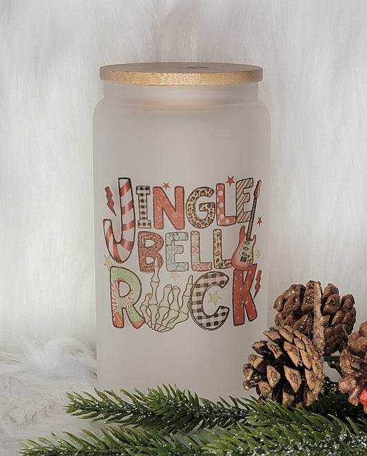 Jingle Bell Rock Glass Tumbler -16oz