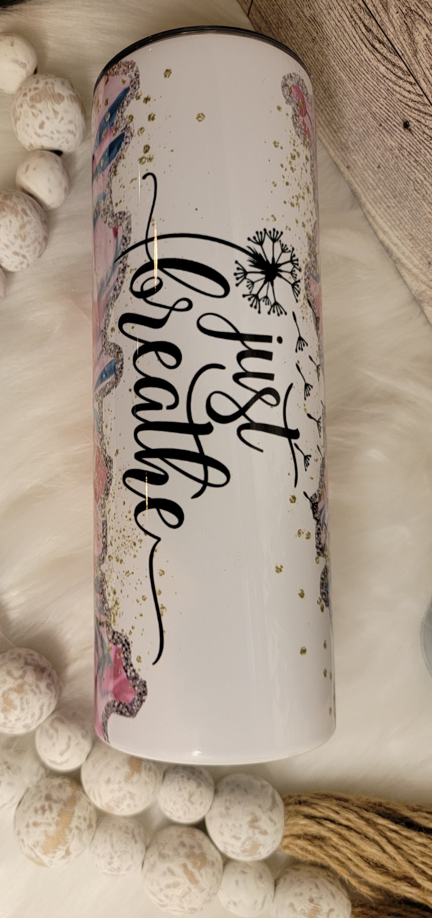 Just Breathe Floral 20oz Tumbler