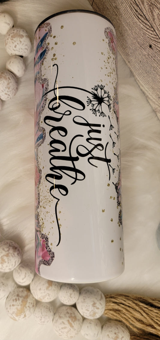 Just Breathe Floral 20oz Tumbler