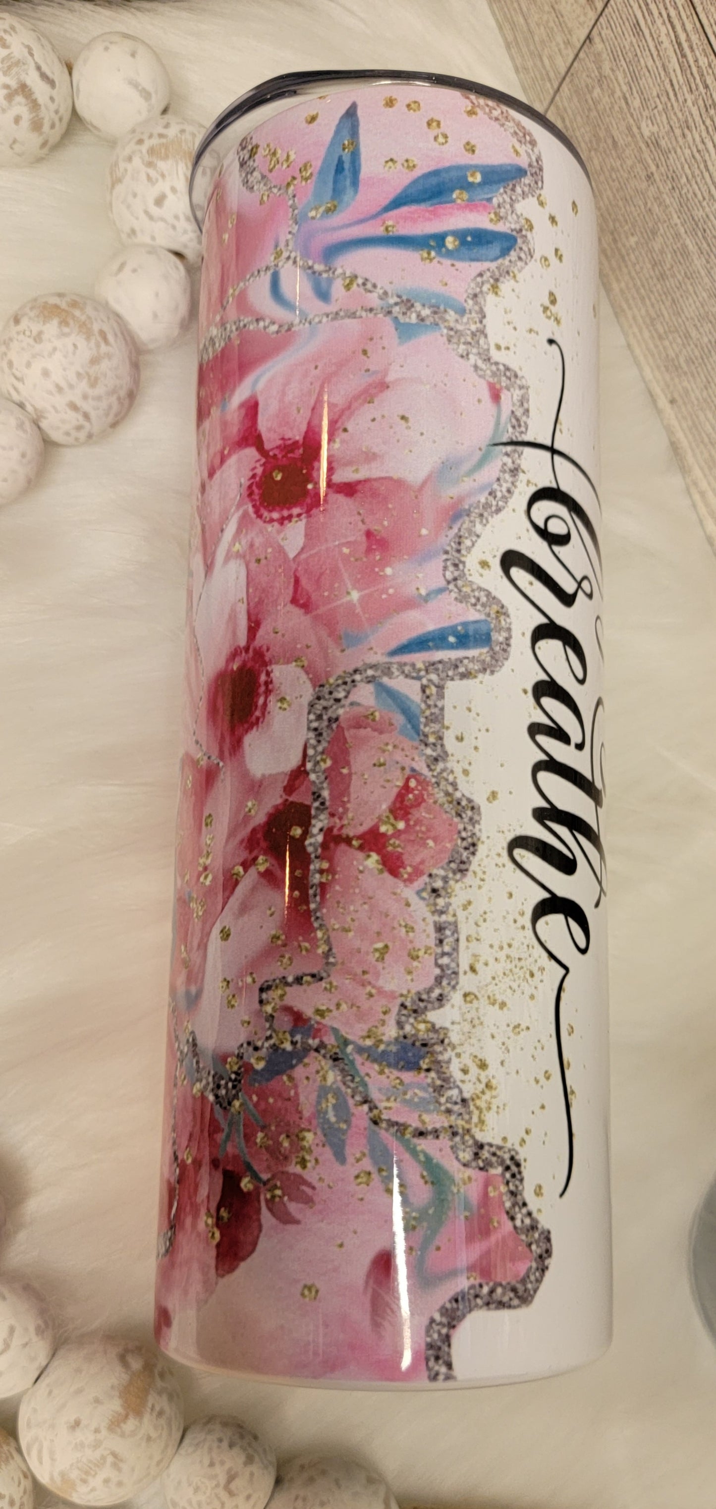 Just Breathe Floral 20oz Tumbler