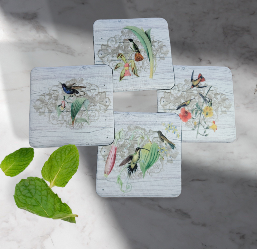 Hummingbird Coaster Set