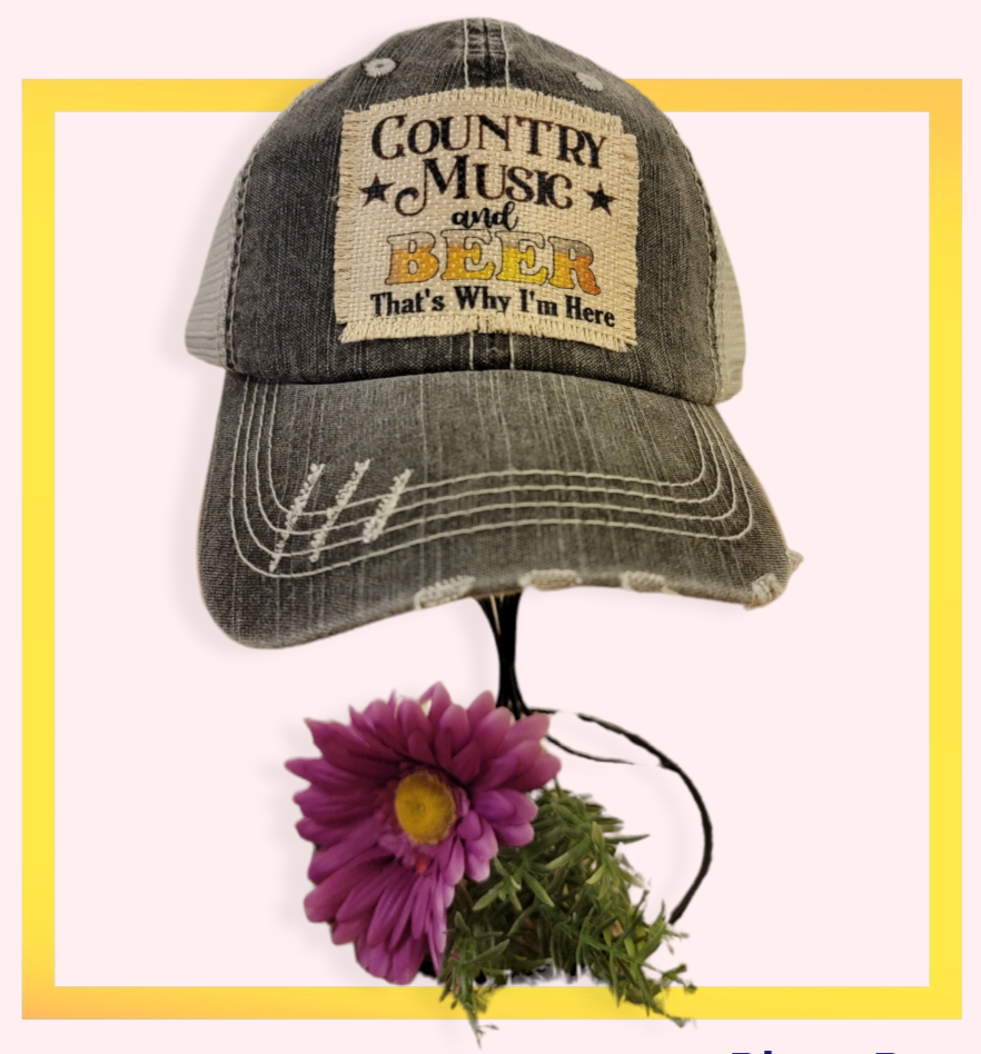 Trucker Hat  - Country Music and Beer