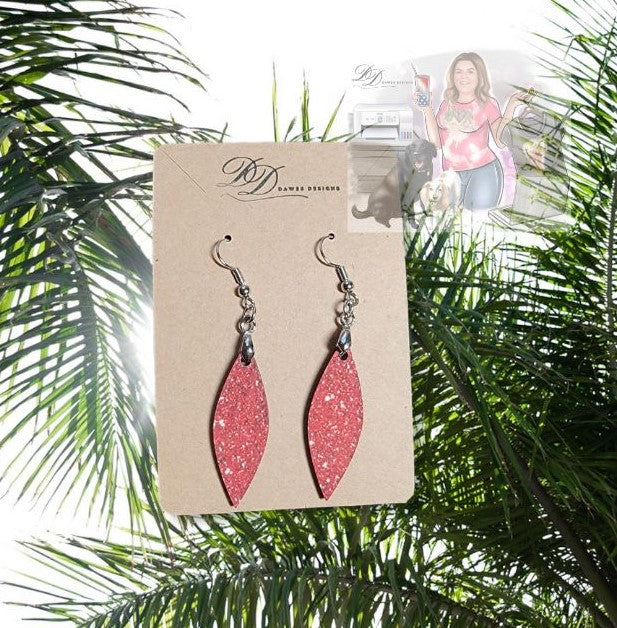 Dangle Red Christmas Earrings