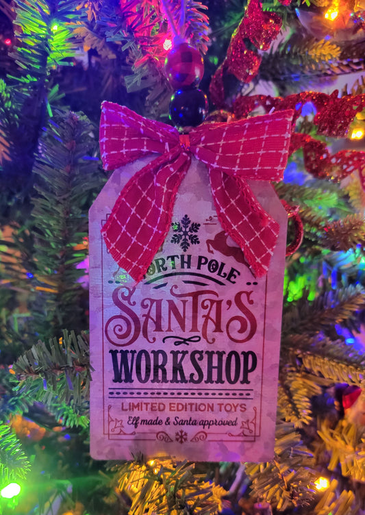 Santa's Workshop Christmas Ornament