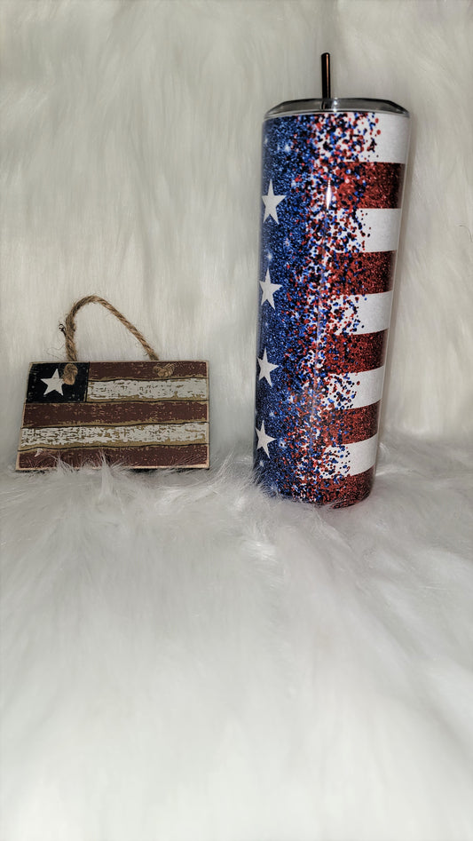 Stars & Stripes Patriotic 20oz Tumbler