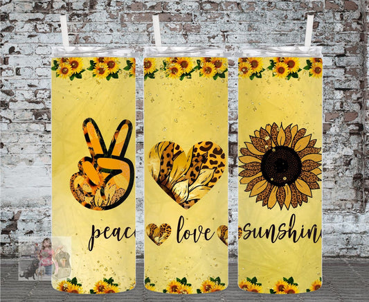 Peace Love Sunshine 20oz Tumbler