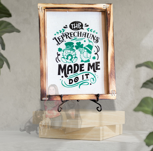 The Leprechauns Made Me Do It Framed Canvas