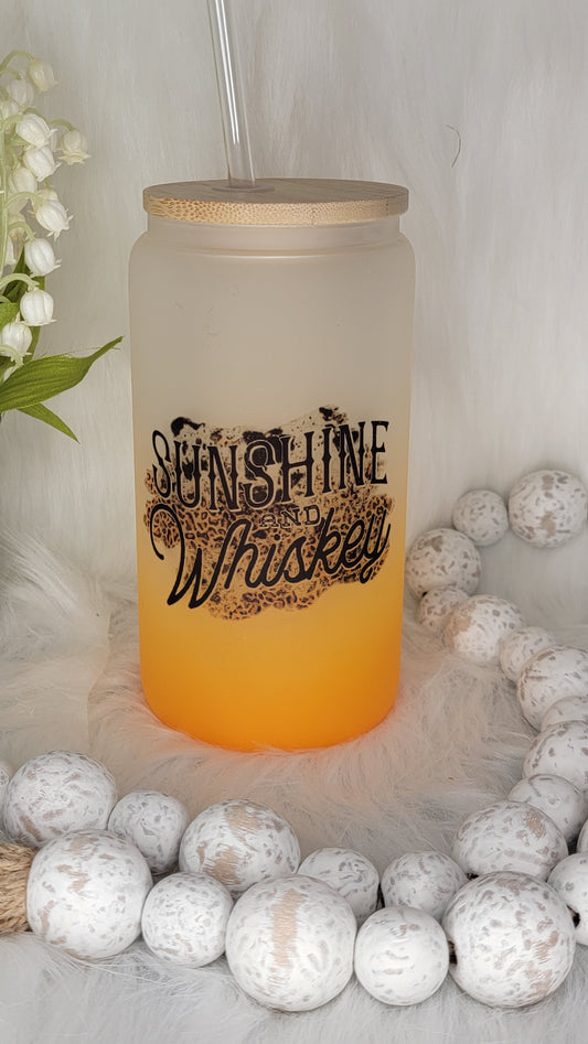 Whisky and Sunshine  Glass Beer Tumbler -16oz