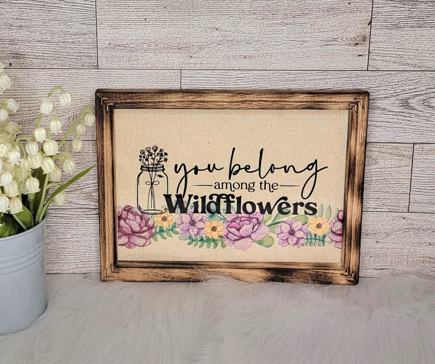 You Belong Among the Wildflowers Framed Canvas