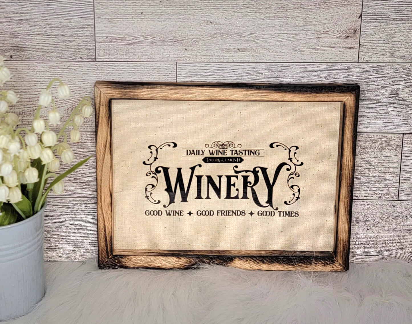 Winery Framed Canvas